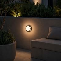 Immax LUXLINE LED-Außenleuchte, Wand- und Deckenleuchte, rund, SCHWARZ, 8 W, 3000 K, 240 V, IP54 (5)