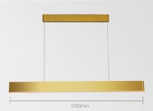 Immax NEO MILANO Smart linear pendant light, gold, 120cm, CCT 40W+RGB 18W, Zigbee 3.0 (8)