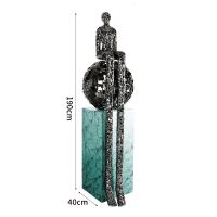 Immax SILUETTE Imperial OBR-190 cm, Skulptur, galvanisiert, GUN-Schwarz, Glasfaserverbundwerkstoff mit Sockel (8)