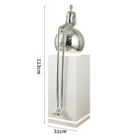 Immax SILUETTE Imperial OBR 113 cm – SMART LED 16 W sculpture, fibreglass, polished chrome (3)