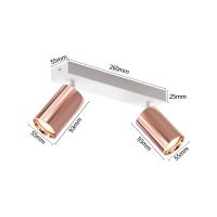Immax PUNTO-2 ceiling wall spot light 2 heads GU10, copper/white (11)