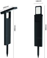 LED-Außen-Steckleuchte Immax SUN SLANT IP44, 4000K, schwarz (14)