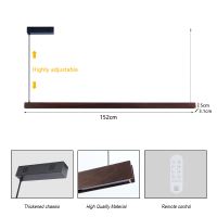Immax NEO-MADEIRA Walnut wood linear 152cm33W on cord Tuya WIFI BEACON CCT dimmable