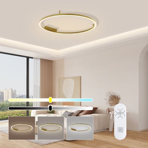 Immax NEO FINO ceiling (wall) luminaire gold 80cm 55W 4285lm Tuya Zigbee 3,0 with remote control. (3)