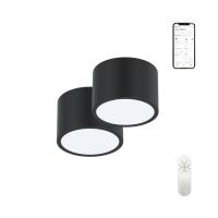 Immax NEO set 2x RONDATE Smart ceiling lights 15cm 12W black Zigbee 3.0 +remote control (5)