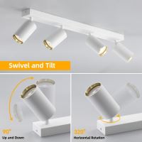 Immax PUNTO-4 ceiling wall spot light linear 4 heads GU10, white (6)