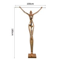 Immax SILUETTE Linea 180 cm – Standskulptur SMART LED 16 W, Leuchte, Glasfaser, Roségold (4)