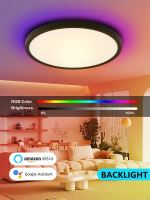 Immax NEO LITE TUDO Smart ceiling luminaire RGB backlight 40cm 50W Tuya WiFi black (6) (2)