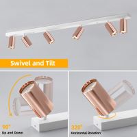 Immax PUNTO-6 Ceiling wall lamp linear 6 heads, GU10, 119cm, copper/whte (7)