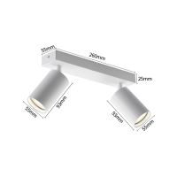 Immax PUNTO-2 Decken-Wandstrahler 2 Köpfe GU10 weiß (11)
