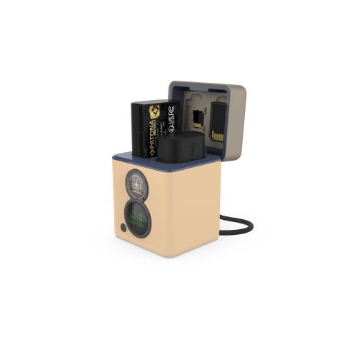 Ladegerät Foto Dual Canon LP-E6NH/LP-E6P + 2 Akkus a 2600 mAh Protect