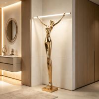 Immax SILUETTE Linea 180 cm – Standskulptur SMART LED 16 W, Leuchte, Glasfaser, Roségold (10)