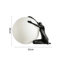 Immax SILUETTE Moon Lady – 53 cm, Skulptur, Dekorationslampe, schwarz, Glasfaserverbundwerkstoff, 1xE27 (4)