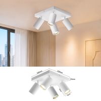 Immax PUNTO-4S ceiling wall spotlight square 4 heads, GU10, white (6)