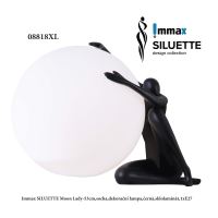 Immax SILUETTE Moon Lady – 53 cm, Skulptur, Dekorationslampe, schwarz, Glasfaserverbundwerkstoff, 1xE27