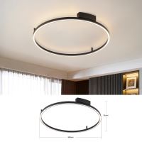 Immax NEO FINO ceiling (wall) luminaire black 80cm 55W 4285lm Tuya Zigbee 3,0 with remote control.
