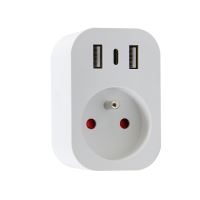 Immax NEO LITE Smart indoor socket with pin, type E, 2xUSB, 1xUSB C, WiFi (3)