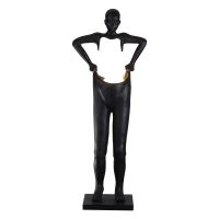 Immax SILUETTE Human Houdini 185 cm – Stehlampe in Skulpturform, Fiberglas, schwarz, 4xG9