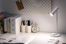 Immax TIT LED table lamp with Qi charging, white with silver elements (6)