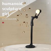 Immax SILUETTE Human GIRL 210 cm – sculpture, floor lamp, black, fiberglass, 1xE27 (4)