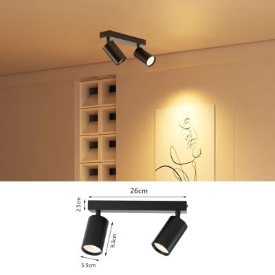 Immax NEO LITE PUNTO-2 Smart spotlight black source 2xGU10 6W, RGB+CCT WiFi BEACON
