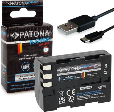 Aku Nikon EN-EL3E 2250mAh Li-Ion Platinum USB-C nabíjení