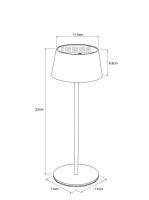 Outdoor solar LED table lamp Immax CHIC, black, 2,5W dimmable