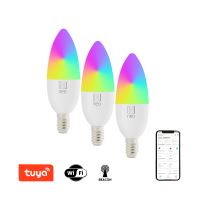 Immax NEO LITE Smart 3x LED bulb E14 6W RGB + CCT color and white, dimmable, WiFi, C37, Beacon (20)