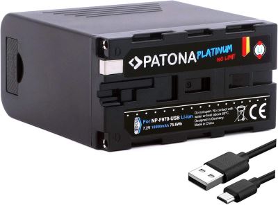 Battery Sony NP-F970/F960/F950 10500mAh Li-Ion Platinum USB-C charging with PD36
