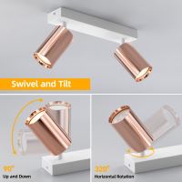 Immax PUNTO-2 ceiling wall spot light 2 heads GU10, copper/white (9)