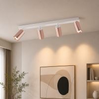 Immax PUNTO-4 Decken-Wandstrahler linear 4 Köpfe GU10, Kupfer/Weiß (4)
