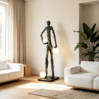 Immax SILUETTE Glam Aura – 185 cm – Skulptur, Stehlampe, Bronze, Glasfaserverbundwerkstoff, 3xE27 (7)