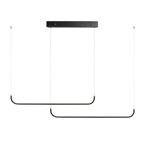 Immax NEO PATTINI Smart double pendant luminaire 160-280cm, 52W, 3640lm black Zigbee 3.0