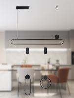 Immax NEO LITE OVALE Smart pendant luminaire black 122cm 50W Tuya WiFi with BEACON support (3)