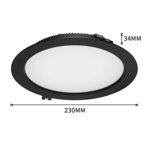 Immax NEO DOWN ceiling luminaire black 23cm 36W WIFI BEACON CCT dimmable (2)