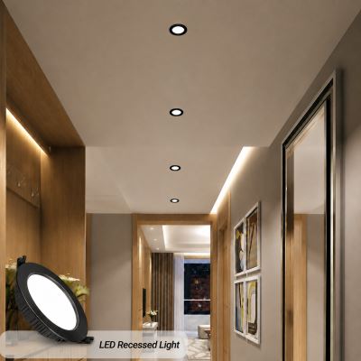 Immax NEO DOWN Deckenleuchte schwarz 12cm 12W WIFI BEACON CCT dimmbar