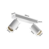 Immax PUNTO-2 ceiling wall spot light 2 heads GU10 white (22)