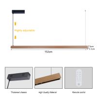 Immax NEO-MADEIRA Oak wood linear 152cm33W on cord Tuya WIFI BEACON CCT dimmable