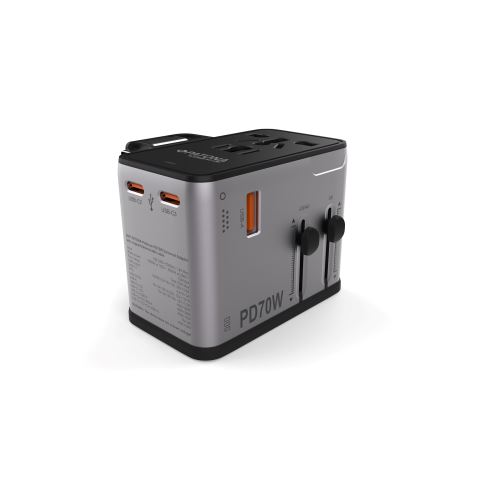 Travel adapter with 3x USB-C/1x USB-A -PD70W