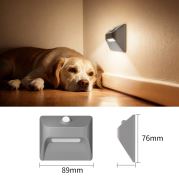 Immax STEP LIGHT kabellose Treppenbeleuchtung, PIR-Sensor, silberfarben