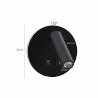 Immax GOAL 2 Switches, 6W,393lm,4000K LED-Wandleuchte, SCHWARZ