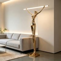 Immax SILUETTE Linea 180 cm – Standskulptur SMART LED 16 W, Leuchte, Glasfaser, Roségold (7)