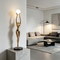 Immax SILUETTE Human WOMAN – 80 cm – sculpture, floor lamp, fibreglass, rose gold, 1xG9 (8)