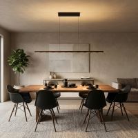 Immax NEO-MADEIRA linear walnut wood 157 cm, 37 W, 3000 K, on a cable, dimmable with a sensor (25)
