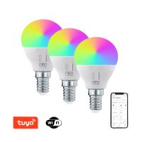 Immax NEO LITE Smart Set 3x LED-Lampe E14 6W RGB + CCT Farbe und Weiß, dimmbar, WiFi, P45 (1)