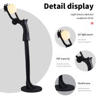 Immax SILUETTE Human GIRL 210 cm – sculpture, floor lamp, black, fiberglass, 1xE27 (2)