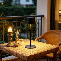 Outdoor solar LED table lamp Immax CHIC, black, 2,5W dimmable (7)