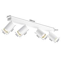 Immax PUNTO-4 ceiling wall spot light linear 4 heads GU10, white (7)