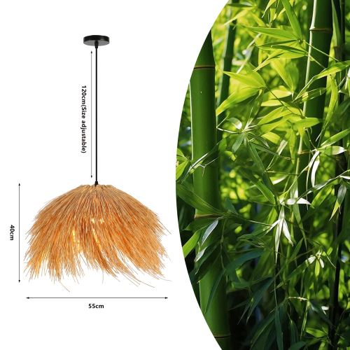 Immax BOHO NATURALEZA design pendant luminaire, L55cm. E27, natural rattan (1)