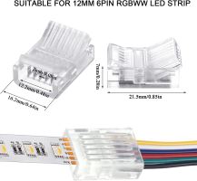 CLICK connector for Immax NEO LITE 07726L, 12mm with 2,5cm cable, RGB+CCT, 6pin (1)